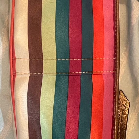 Coach Colorful Striped Pencil Case with pencils - Picture 3 of 12